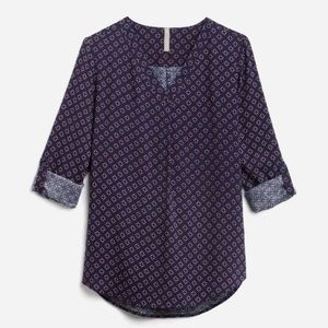 NWOT Brina & Em Lemmy V-Neck Top, Navy, XXL, Stitch Fix